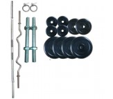 80 Kg Home Gym Package, Rubber plates + 4 rods + Locks. 80 KG HOME GYM